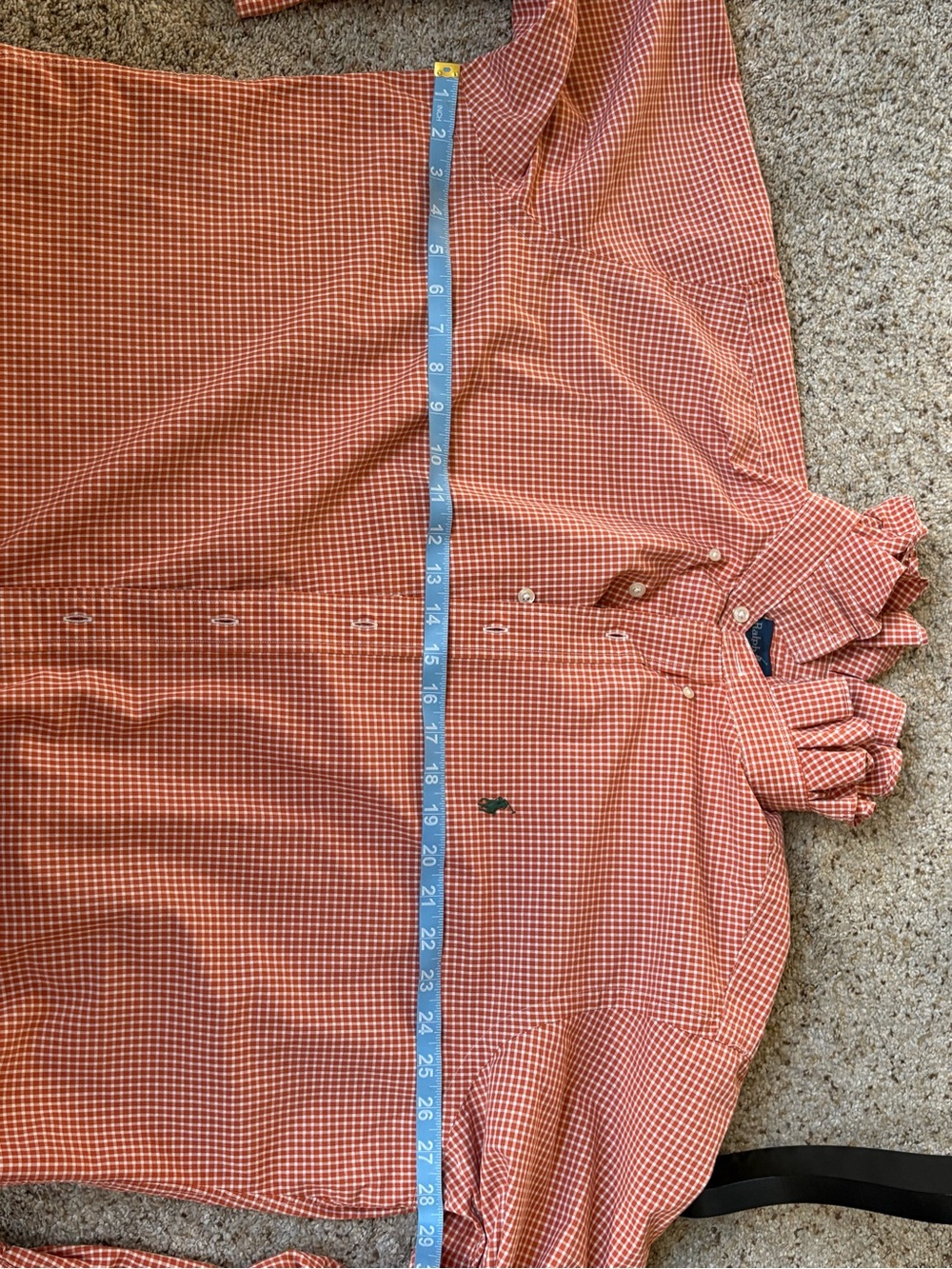 Reworked Ralph Lauren Ruffle Collar Button-Down Size L/XL - Picture 8 of 8